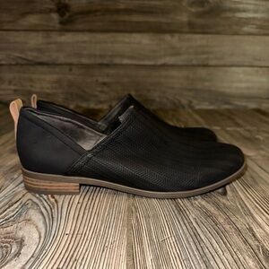 NEW Dr. Scholls Black Slip-On Loafers Booties with Tan Accents Comfortable 7.5